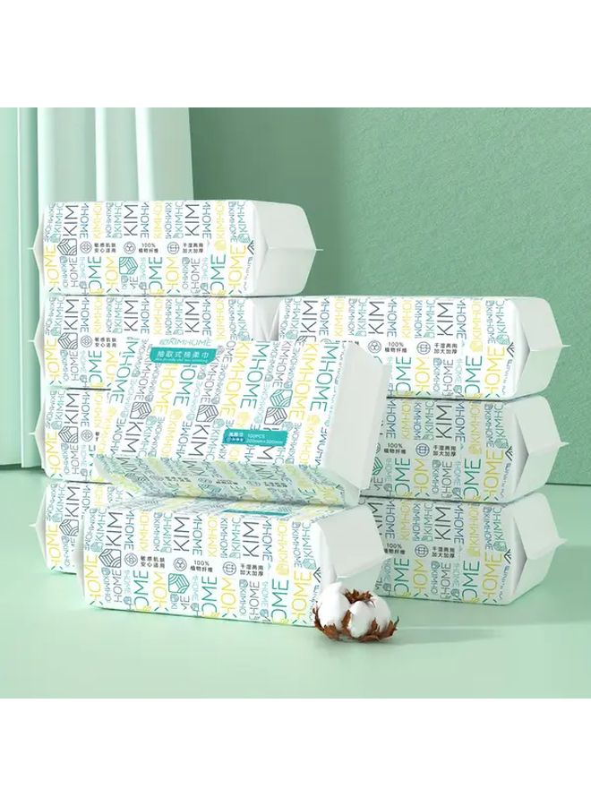 مناديل الوجه القماشية غير المنسوجة التي تستخدم لمرة واحدة سميكة وناعمة وماصة للاستخدام المزدوج الرطب والجاف مناديل تنظيف الوجه مناسبة للسفر - Image 5